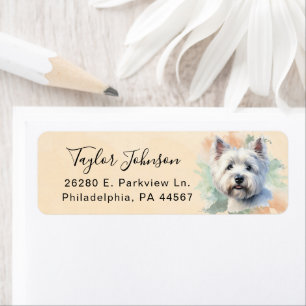 West Highland Terrier Dog Return Address