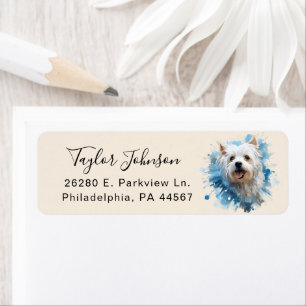 West Highland Terrier Dog Return Address