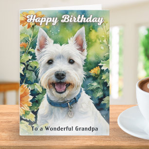 West Highland Terrier Grandpa Birthday Card