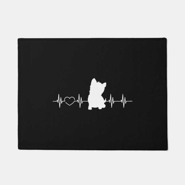 West Highland Terrier Heartbeat Doormat (Front)