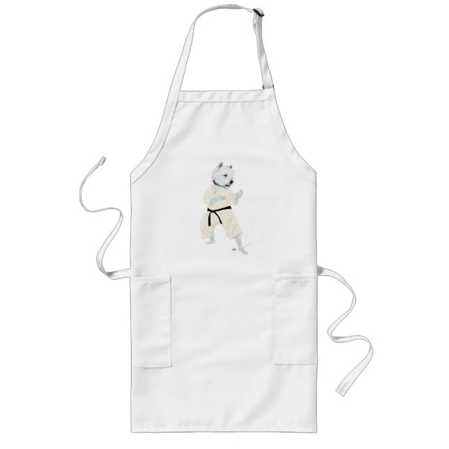 West Highland Terrier KARATE ! Long Apron (Front)