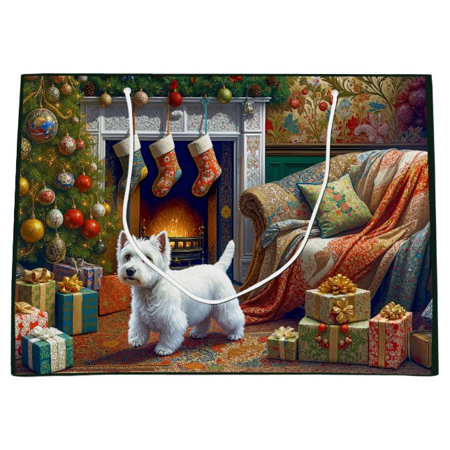 West Highland Terrier  Large Gift Bag (Front)