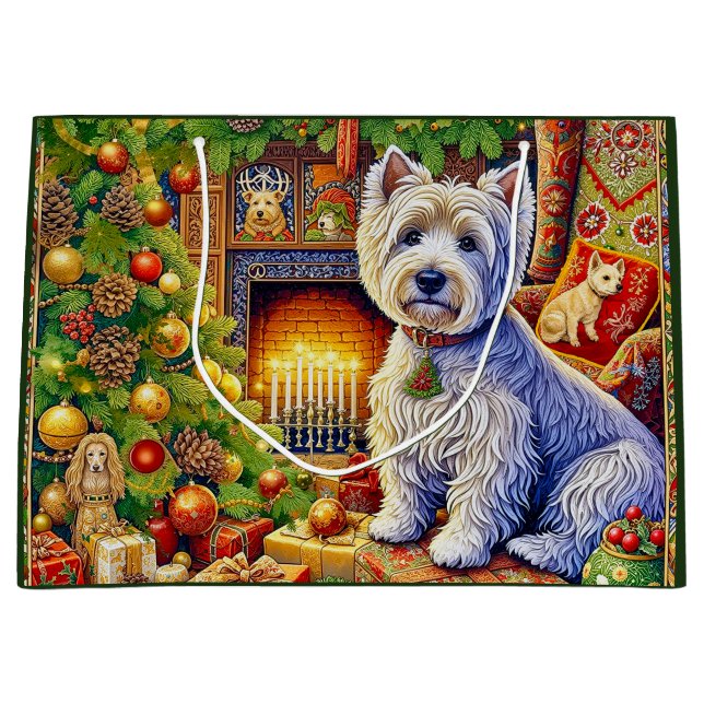 West Highland Terrier  Large Gift Bag (Front)