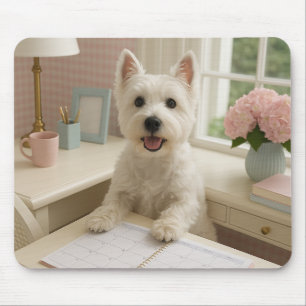 West Highland Terrier Mousepad - Working from Home