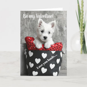 West Highland Terrier puppy  Valentine Card
