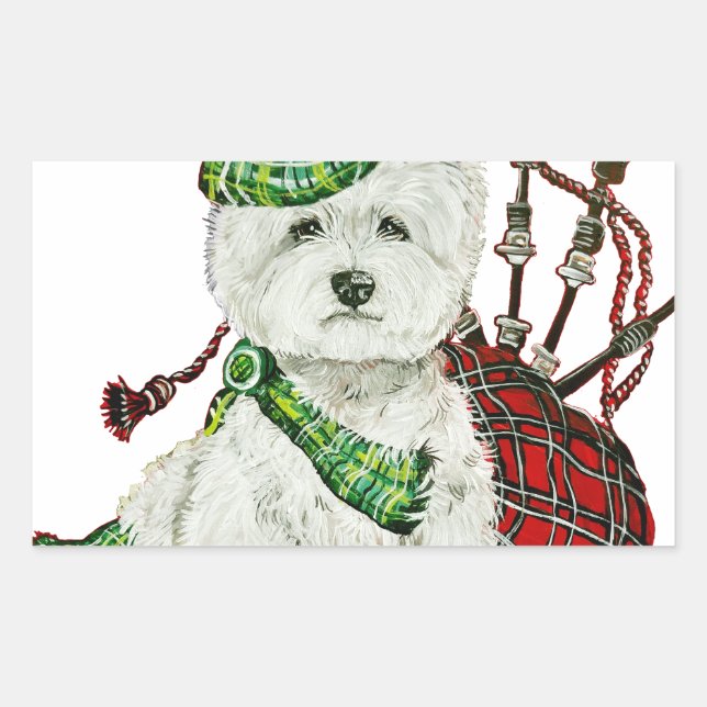 West Highland Terrier Rectangular Sticker (Front)