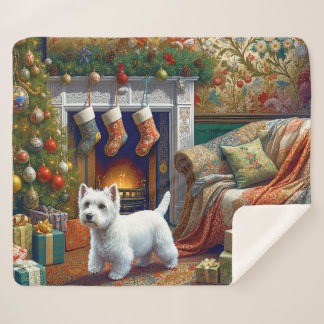 West Highland Terrier  Sherpa Blanket