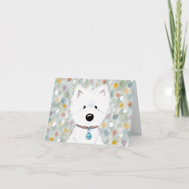 West Highland Terrier Thank You Card (Front)