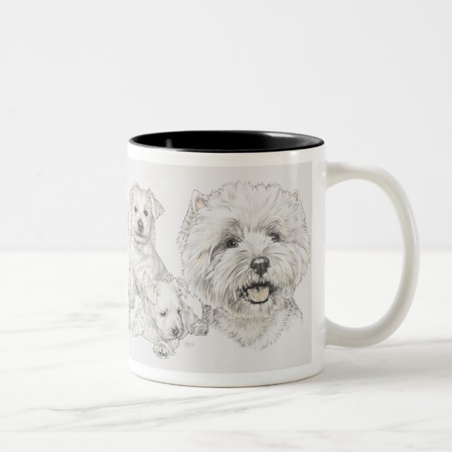 West Highland Terrier Two-Tone Coffee Mug (Right)