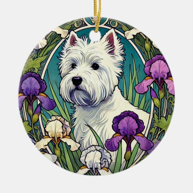 West Highland Terrier Westie                       Ceramic Tree Decoration (Front)