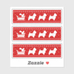 West Highland Terriers Christmas Sleigh Dogs<br><div class="desc">Whimsical illustration of a team of West Highland Terriers pulling Santa's sleigh with a squirrel. This humourous Westies sticker is great for sealing envelopes,  sticking on water bottles,  notebooks,  or even your car. Set of 3 stickers available in various sizes.</div>