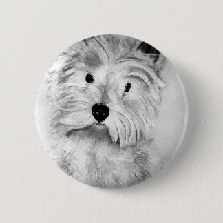 West Highland White Terrier 6 Cm Round Badge