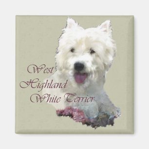 West Highland White Terrier Art Magnet