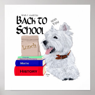 West Highland White Terrier Back to School Poster