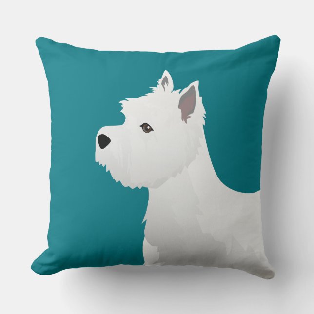 West Highland White Terrier Basic Breed Design Cushion (Front)