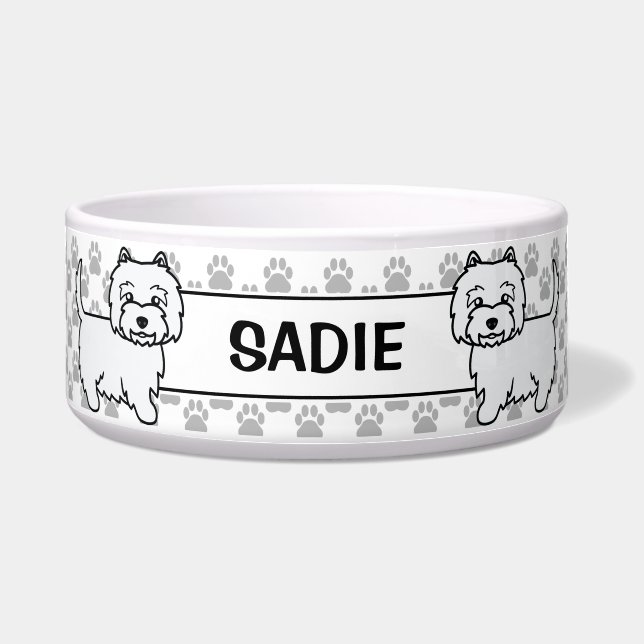 West Highland White Terrier Cartoon Dog (Front)