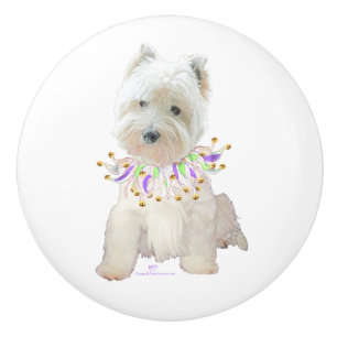 West Highland White Terrier Ceramic Knob