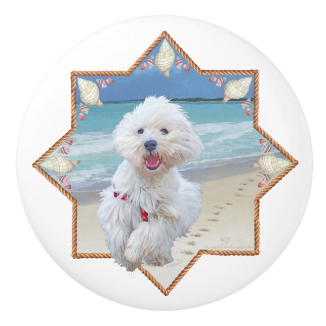 West Highland White Terrier Ceramic Knob (Front)