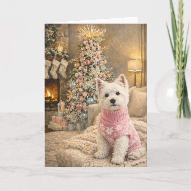 West Highland White Terrier Christmas Card (Front)