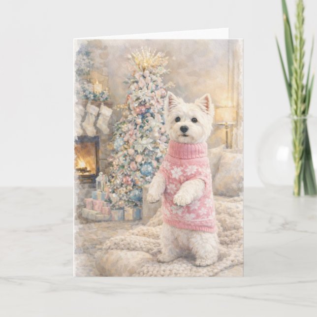 West Highland White Terrier Christmas Card (Front)