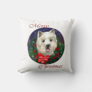 West Highland White Terrier Christmas Cushion