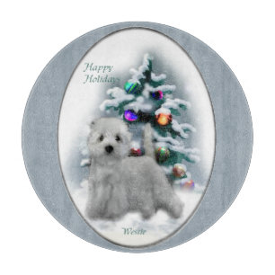 West Highland White Terrier Christmas Cutting Board