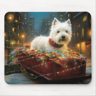 West Highland White Terrier Christmas Festive Mouse Pad