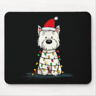 West Highland White Terrier Christmas Graphics Dog Mouse Pad