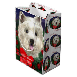 West Highland White Terrier Christmas Medium Gift Bag