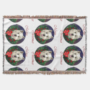 West Highland White Terrier Christmas Throw Blanket