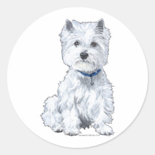 West Highland White Terrier Classic Round Sticker