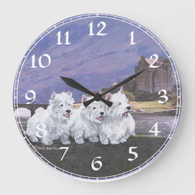 West Highland White Terrier Clock (Front)