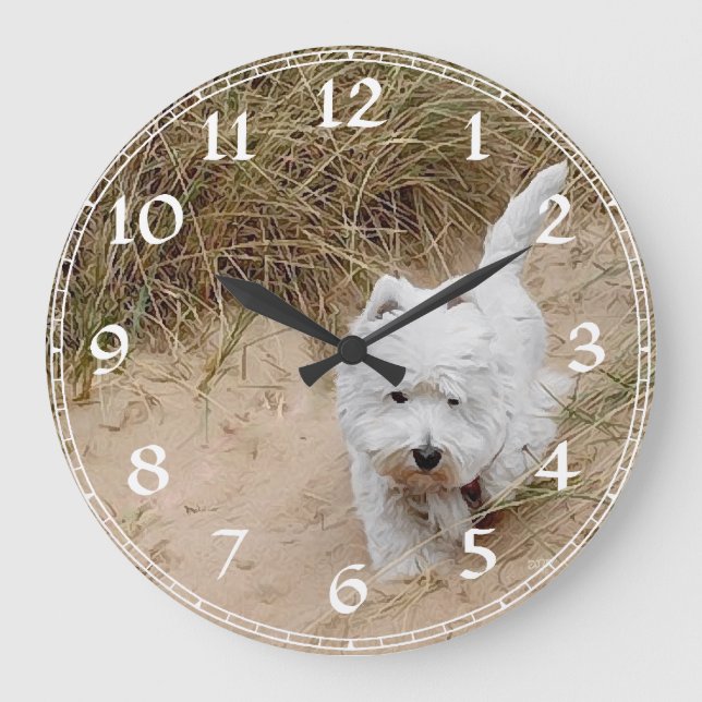 West Highland White Terrier Clock (Front)