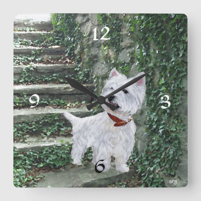 West Highland White Terrier Clock (Front)