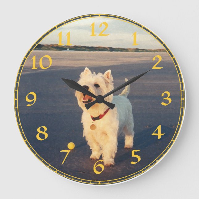 West Highland White Terrier Clock (Front)