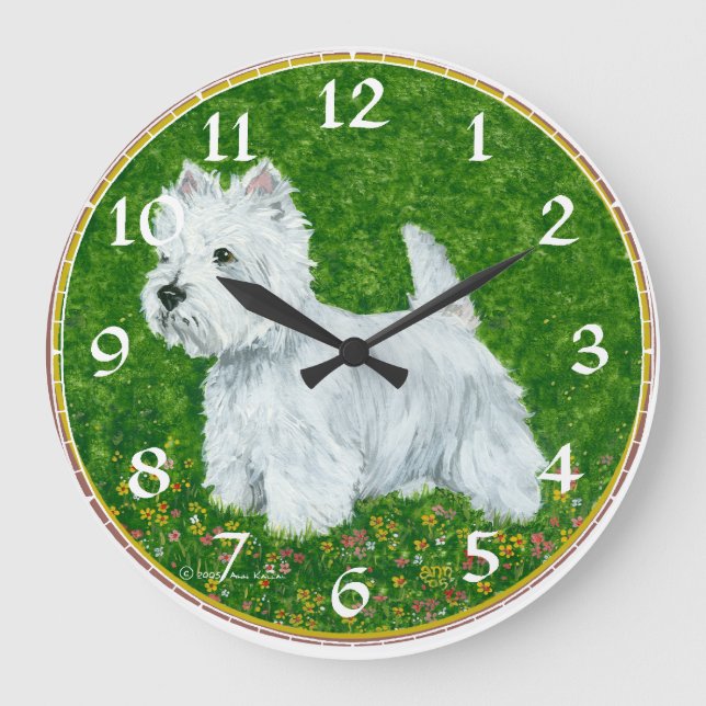 West Highland White Terrier Clock (Front)