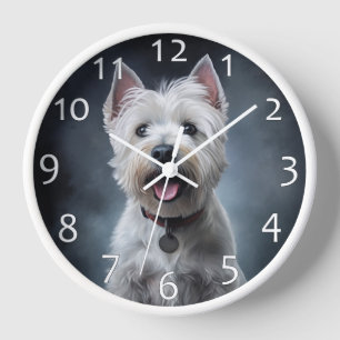West highland white terrier clock