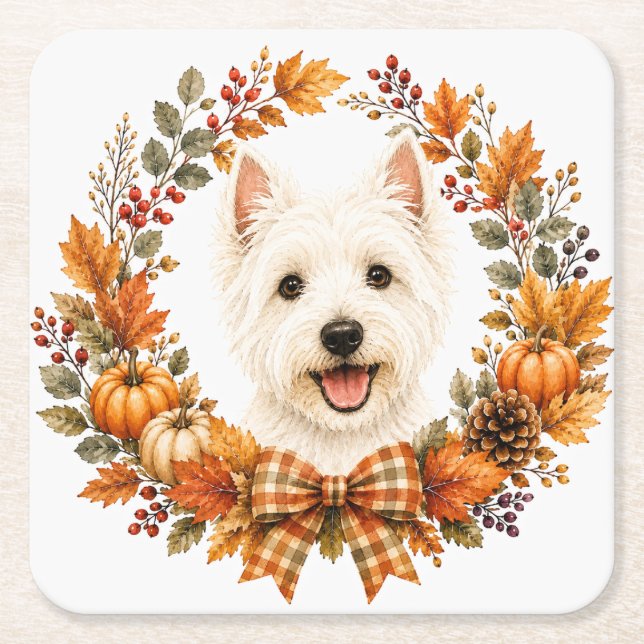 West Highland White Terrier Coaster (Front)