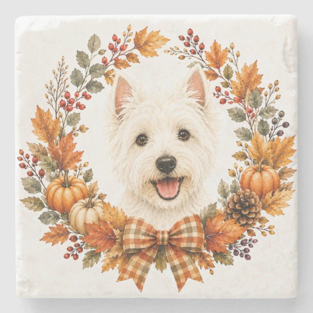 West Highland White Terrier Coaster (Front)