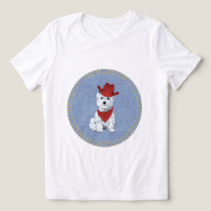 West Highland White Terrier Cowboy Tri-Blend Shirt