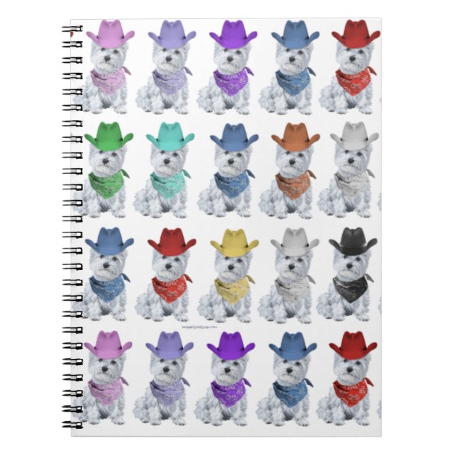 West Highland White Terrier Cowboys Notebook (Front)