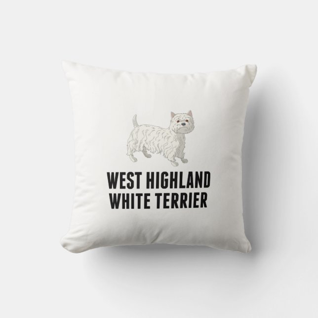 West Highland White Terrier Cushion (Front)