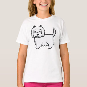 West Highland White Terrier Cute Cartoon Dog T-Shirt