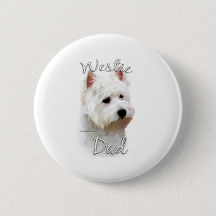 West Highland White Terrier Dad 2 6 Cm Round Badge