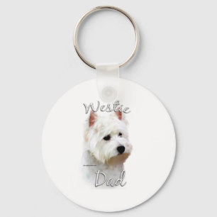 West Highland White Terrier Dad 2 Key Ring