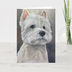 West Highland White Terrier Dog Art Greeting Card