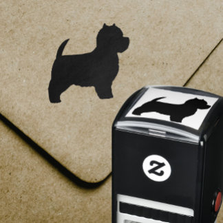 West Highland White Terrier Dog Breed Silhouette Self-inking Stamp