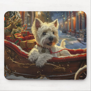 West Highland White Terrier Dog Christmas Festive  Mouse Pad