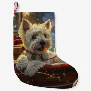 West Highland White Terrier Dog Christmas Festive Small Christmas Stocking