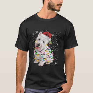 West Highland White Terrier Dog Christmas Light Xm T-Shirt